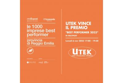 Utek si aggiudica il premio "Le 1.000 Imprese Best Performer" 2023 di Italypost