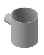 Porta utensili zincato Ø 80 fondo con appoggio