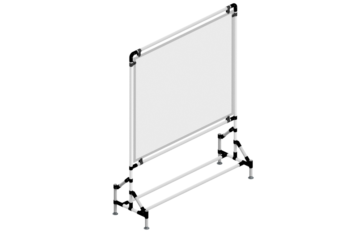 lavagne magnetiche e totem lean - render