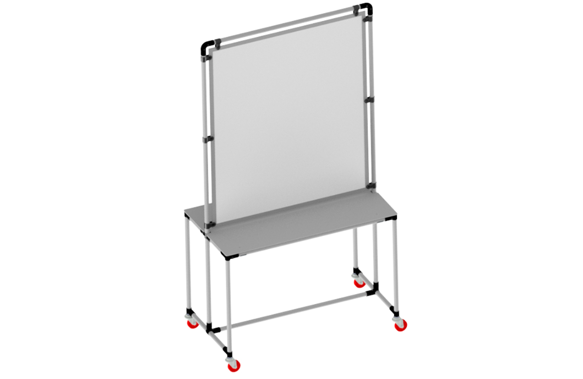 lavagne magnetiche e totem lean - render