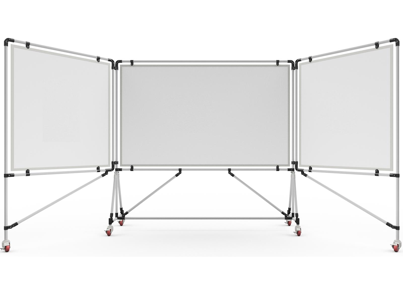 lavagne magnetiche e totem lean - render