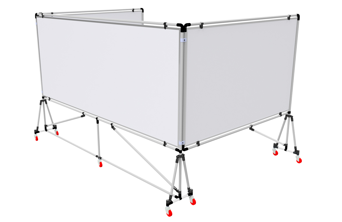 lavagne magnetiche e totem lean - render