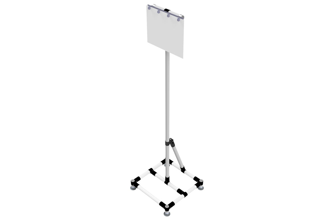 lavagne magnetiche e totem lean - render