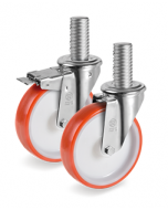 Ruote in poliuretano con perno