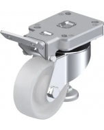 Ruote girevoli con freno e perno di stazionamento