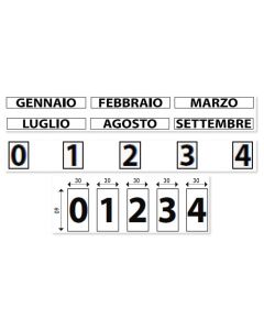 Set numeri e mesi magnetici